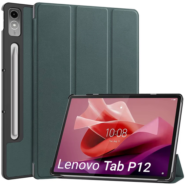 Etui Smart Case do Lenovo Tab P12 12.7 TB370 2023 / Tab P12 TB370, zielone - ochronne z podstawką
