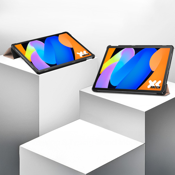 Etui Smart do Lenovo Idea Tab 11 2025 z klapką, złote - ochronne z podstawką