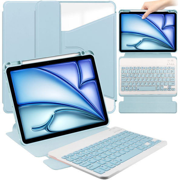 Etui klawiatura 360 iPad Air 13 2025/2024 - niebieskie