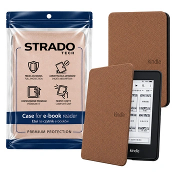 Etui Slim Case do Amazon Kindle Paperwhite 4, brązowe - ochronne z podstawką, dostęp do portów i przycisków