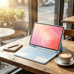 Etui z klawiaturą do Samsung Galaxy S11 X730 X736 na rysik / Samsung Galaxy, Tab S11 11, niebieskie - ochronne