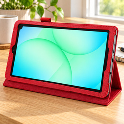 Etui Slim z klapką do Galaxy Tab A11 X135/ X133 A9 SM-X115/ X110 - czerwone
