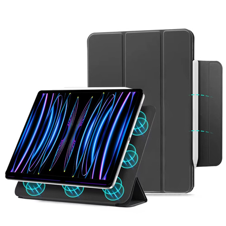 Etui Magnetic do Apple iPad 10 10.9 10 Gen 2022 iPad 11 A16 11 Gen 2025 / 10.9 10 Gen 2022, czarne - ochronne