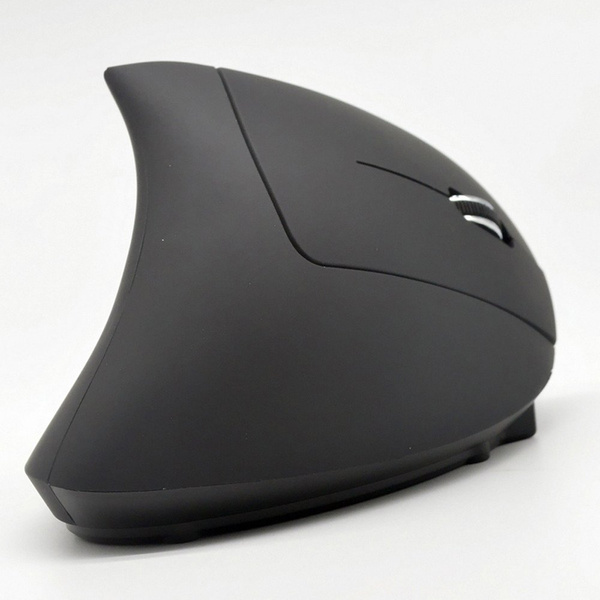 Bezprzewodowa Mysz Pionowa ergonomiczna wertykalna Cliry 2.4 GHz optyczna, czarny