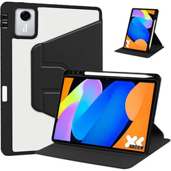 Etui Obrotowe Clear do Lenovo Idea Tab 11 2025, czarne - ochronne z podstawką