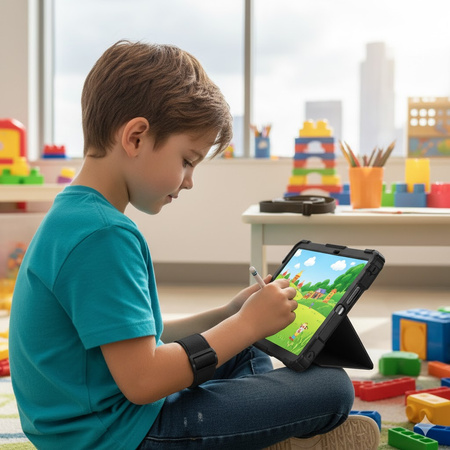 Etui Armor do Xiaomi Pad 7 Pad 7 PRO 11.2 pasek uchwyt podstawka pancerne, czarne