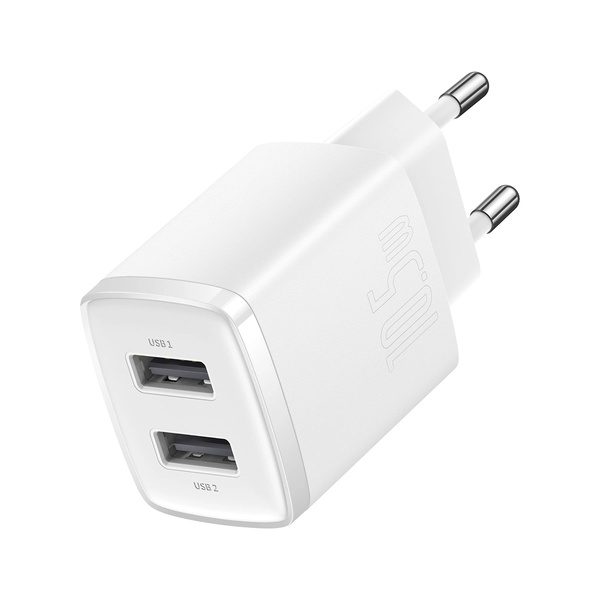 Baseus Compact ładowarka sieciowa 2x USB 10.5W