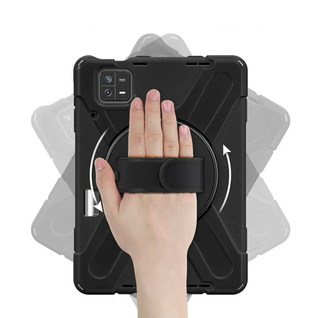 Etui pancerne Armor pasek do Xiaomi Mi Pad 6 / 6 Pro 2023 / 6 Pro, granatowe - ochronne z podstawką