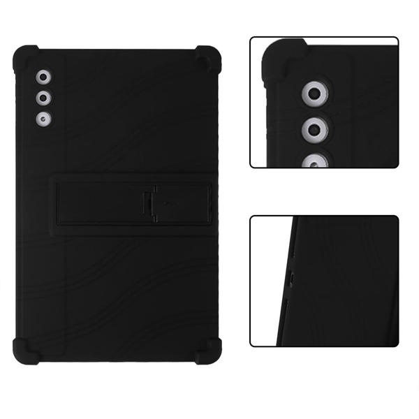 Etui Armor do Lenovo Yoga Tab Plus 12.7 2025, czarne - ochronne z podstawką, dostęp do portów i przycisków