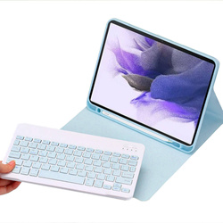 Etui z klawiaturą do Galaxy Tab S7 / S7 Plus 12.4 SM T736 / S7 Plus, niebieskie - ochronne z podstawką