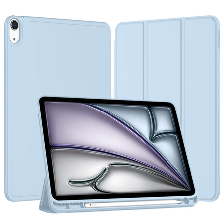 Etui Smart Pencil do iPad Air 11 M3 2025 Gen. 7 / M2 2024 Gen. 6, niebieskie - ochronne z podstawką