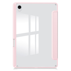 Etui Clear Pencil do Samsung Galaxy Tab S11 11 SM SMX736 z klapką, różowe - ochronne