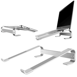 Uniwersalna podstawka pod laptopa 10-18 cali Aluminiowa uchwyt stojak S1, srebrny