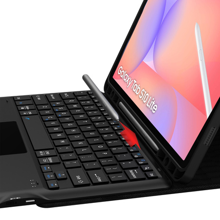 Etui z klawiaturą do Samsung Galaxy Tab S10 Lite - ochronne z podstawką, dostęp do portów i przycisków