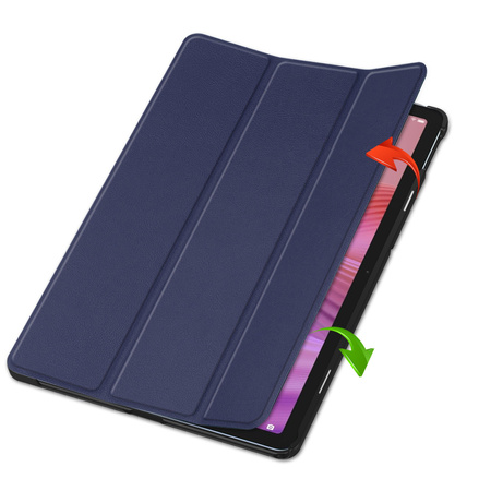 Etui Smart do Lenovo Tab 10.1 2025 z klapką / Lenovo Tab, granatowe - ochronne z podstawką