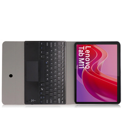 Etui z klawiaturą Bluetooth do Lenovo Tab M11, czarne - ochronne z podstawką, dostęp do portów i przycisków