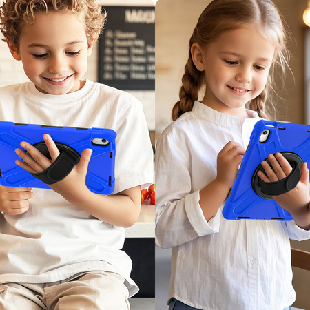 Etui Shockproof z uchwytem do Apple iPad 10.9 2022 / 11 A16 2025 / Apple iPad 10.9 / Apple iPad 11, niebieskie - ochronne