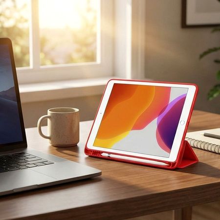 Etui Smart case do Apple iPad Mini 4 5 2015 / 2019 z klapką wake up sleep / Apple iPad Mini 4 / Apple iPad Mini 5, czerwone - ochronne