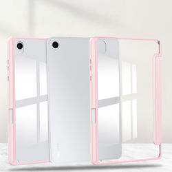 Etui Clear Pencil do Samsung Galaxy Tab S11 11 SM SMX736 z klapką, różowe - ochronne