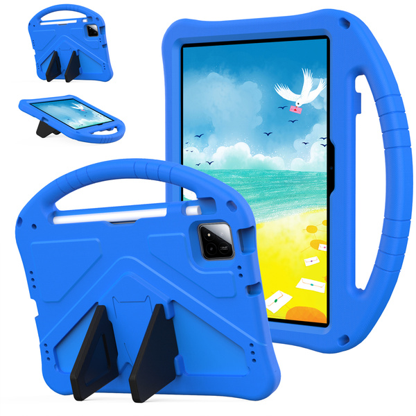 Etui FunColor do Xiaomi Pad 7 / Pad 7 Pro 11.2 pancerne / Xiaomi Pad 7 Pro, niebieskie - ochronne z podstawką