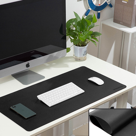 Duża podkładka pod myszkę laptop Gamingowa mata na biurko 90x45 XXL, czarna