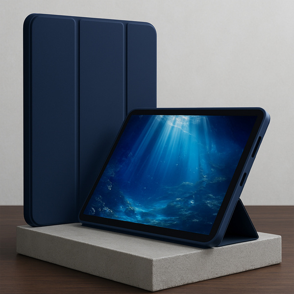 Etui Smart z magnetyczną z klapką do Xiaomi Redmi Pad SE 8.7 2024, granatowe - ochronne z podstawką
