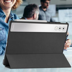 Etui Smart do Lenovo Yoga Tab Plus 12.7 2025 z klapką / Lenovo Idea Tab, czarne - ochronne z podstawką