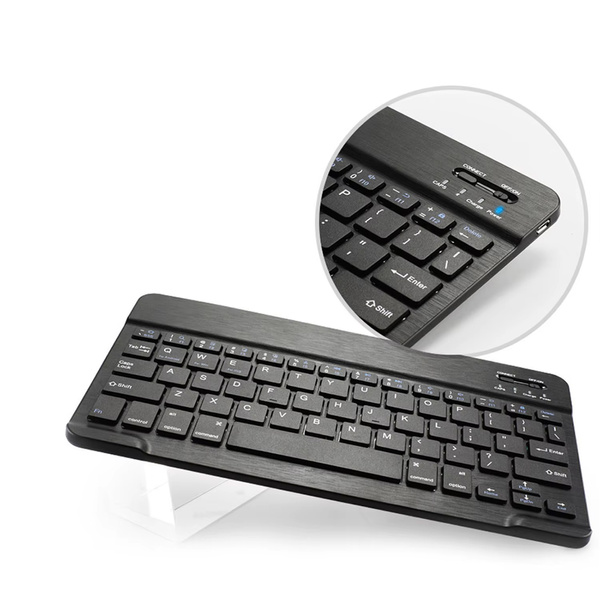Etui z klawiaturą Bluetooth do Lenovo Idea Tab Plus 12.1 / Idea Tab Plus 12.1 2025, czarne - ochronne z podstawką