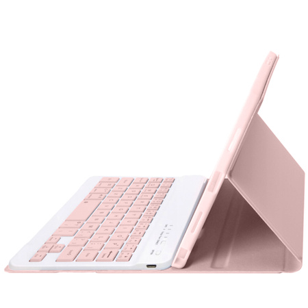 Etui z klawiaturą Bluetooth do Samsung Galaxy Tab A9 8.7 CFX110 (Różowe)