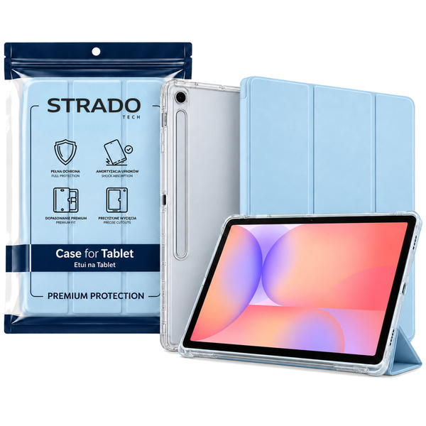 Etui Trifold do Galaxy Tab S10 Lite 10.9/ S10 FE/ S9 FE/ S9/ S8 z miejscem na rysik - niebieskie