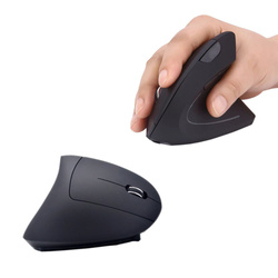 Bezprzewodowa Mysz Pionowa ergonomiczna wertykalna Cliry 2.4 GHz optyczna, czarny