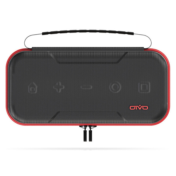 Etui podróżne walizka torba do Nintendo Switch 1, czerwone - ochronne z podstawką, dostęp do portów i przycisków