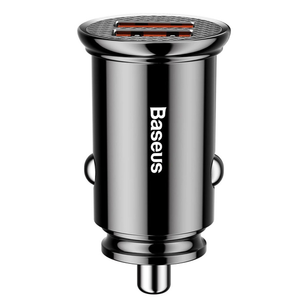 Baseus Circular inteligentna ładowarka samochodowa 2x USB QC3.0 Quick Charge 3.0 Scp Afc 30W