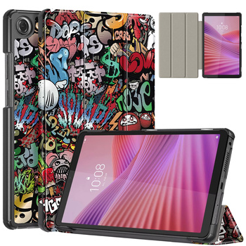 Etui Graficzne do Lenovo Tab One 8.7 25 TB305FU TB305XU, ochronne z podstawką