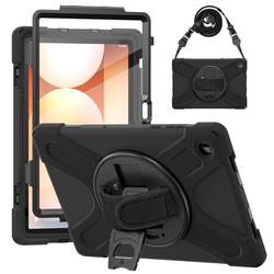 Etui do Samsung Galaxy Tab A11 Plus 10.9 2025 - Pancerne z szybką, uchwytem i paskiem