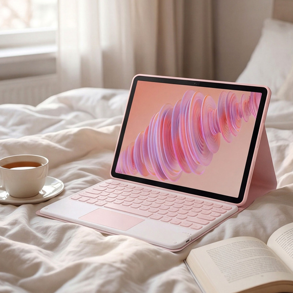 Etui z klawiaturą do Lenovo Tab Plus 11.5 - ochronne z podstawką, dostęp do portów i przycisków