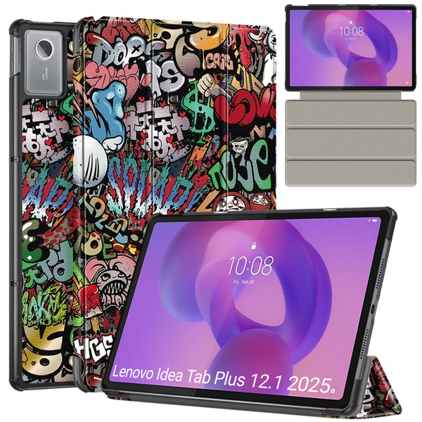Etui do Lenovo Idea Tab Plus 12.1 2025 - ochronne z podstawką, dostęp do portów i przycisków