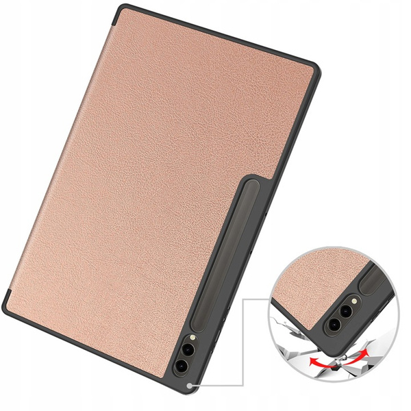 Etui Smart do Galaxy Tab S9 Ultra / S10 Ultra 14.6 X910 X916 X926, różowe złoto - ochronne z podstawką