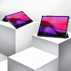 Etui Smart do Lenovo Yoga Tab Plus 12.7 2025 z klapką i podstawką - granatowe