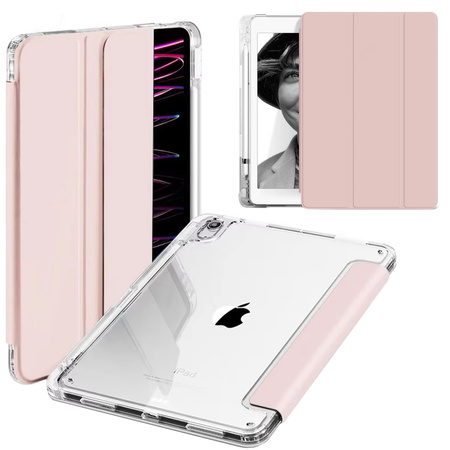 Etui Hard Crystal z uchwytem na rysik do Apple iPad 10.9 10 GEN 2022 / iPad 11 A16 11GEN 2025 - Pink