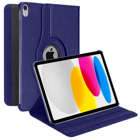 Etui Obrotowe do iPad 10.9 2022 Gen. 10 / iPad 11 2025 A16 Gen. 11, granatowe - ochronne z podstawką