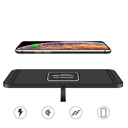 Indukcyjna ładowarka Qi samochodowa podstawka dokująca C1 uniwersalna czarna