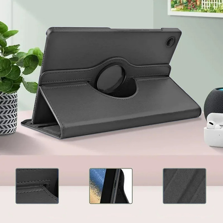 Etui Obrotowe 360 do Samsung Galaxy Tab A9 8 / Galaxy Tab A9 X110, czarne - ochronne z podstawką