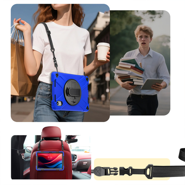 Etui Shockproof z uchwytem do Lenovo Tab M11 10.95, niebieskie - ochronne z podstawką