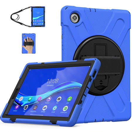 Etui Armor Strap z paskiem do Lenovo Tab M11 10.95 TB330FU TB330XU TB331FC, granatowe
