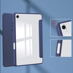 Etui Clear Pencil do Samsung Galaxy Tab S11 11 SM SMX736 z klapką, granatowe - ochronne