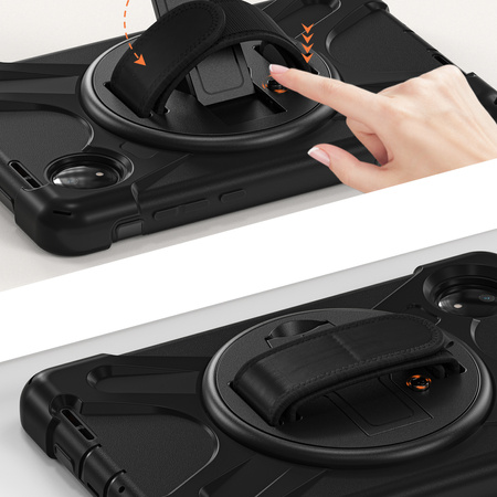 Etui pancerne Shockproof z uchwytem paskiem do Xiaomi Redmi Pad SE 8.7 2024, czarne