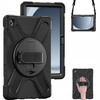 Armor case with handle and strap for Samsung Galaxy Tab A9 8.7 (Black)