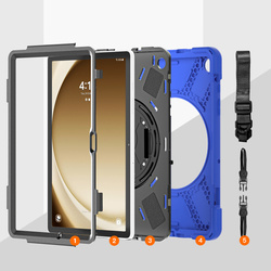 Etui Shockproof do Samsung Galaxy Tab A9 Plus 11 2023 X210 X215 X216, niebieskie - ochronne z podstawką