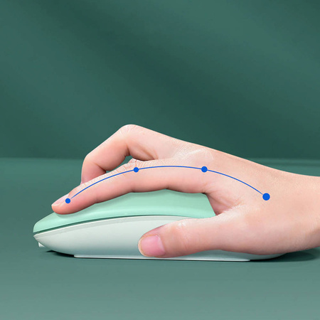 Myszka Bezprzewodowa mysz komputerowa Bluetooth 2.4G Sensor Optyczny, niebieska